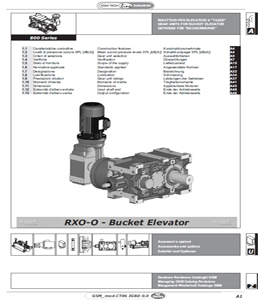 Редуктори за подемни товари и елеватори серия RXO-O 800