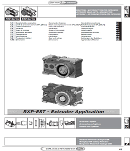 Редуктори за екструдери серия RXP-EST 800